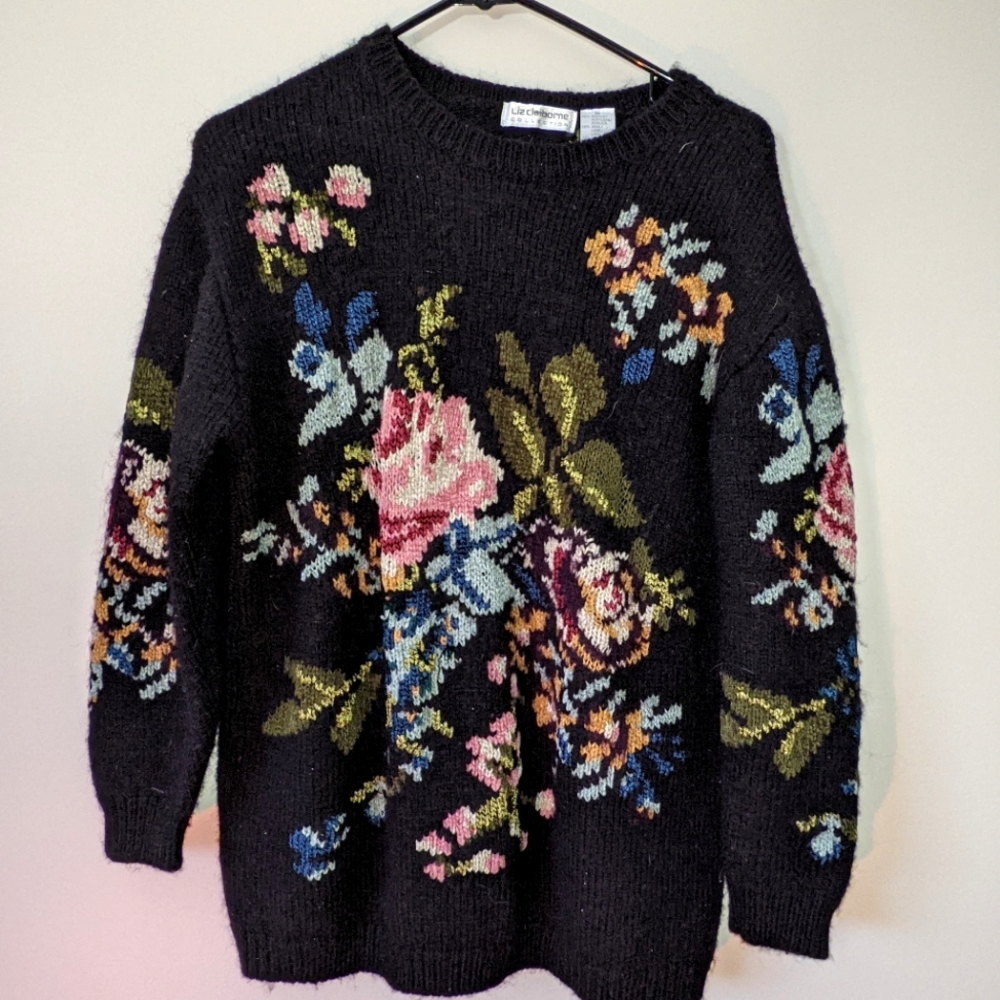 Vintage floral sweater